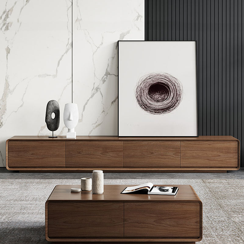 Meuble TV nordique, meuble de salon en noyer, petite Console de meuble TV familial
