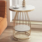 Table d'appoint à cadre moderne table de canapé rond avec rangement