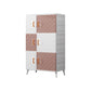 Plastic Matte Finish Storage Cabinet Contemporary Hinged Door Cabinet for Bedroom