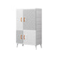 Plastic Matte Finish Storage Cabinet Contemporary Hinged Door Cabinet for Bedroom
