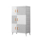 Plastic Matte Finish Storage Cabinet Contemporary Hinged Door Cabinet for Bedroom