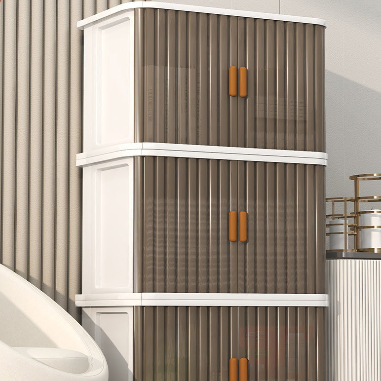 Moderne stijl houten garderobe plastic vrijstaande garderobe kast voor slaapkamer