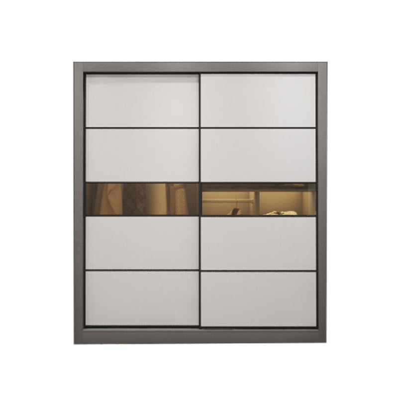 Grey and White Wardrobe Cabinet Contemporary Wardrobe Armoire