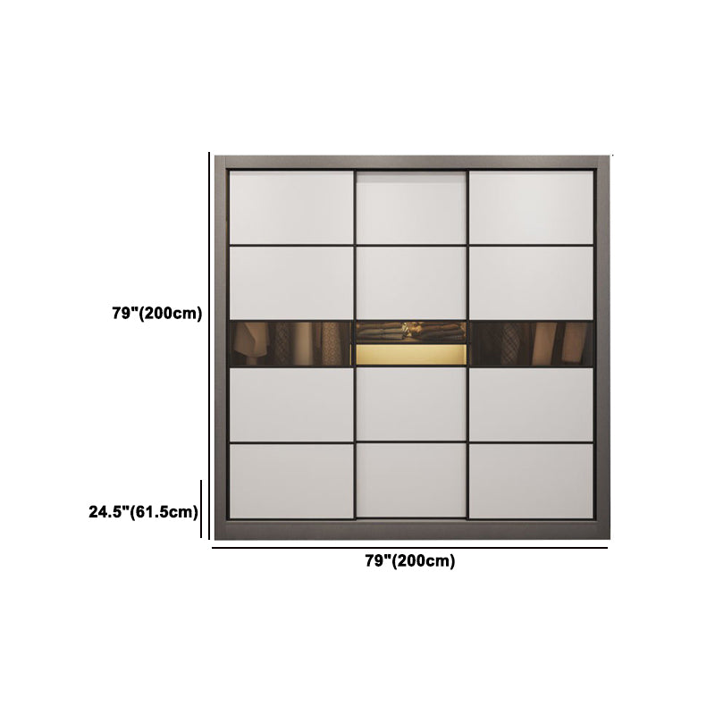 Grey and White Wardrobe Cabinet Contemporary Wardrobe Armoire