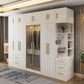 Contemporary Style Wardrobe Wooden Wardrobe Closet with Door