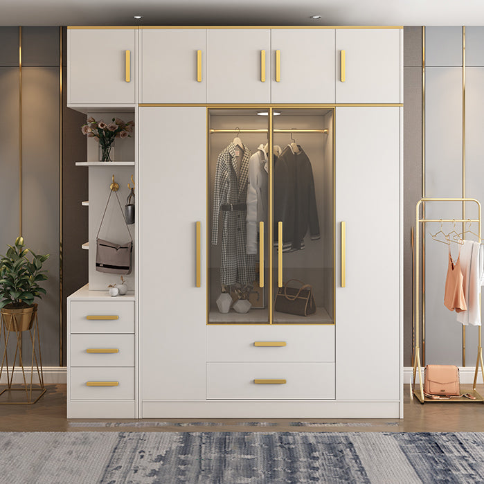 Contemporary Style Wardrobe Wooden Wardrobe Closet with Door