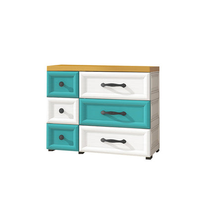 Modern Style Non-Hanging Armoire Plastic Wardrobe Closet with Drawers