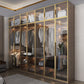 Contemporary Style Wardrobe Natural Colour Wooden Wardrobe Closet