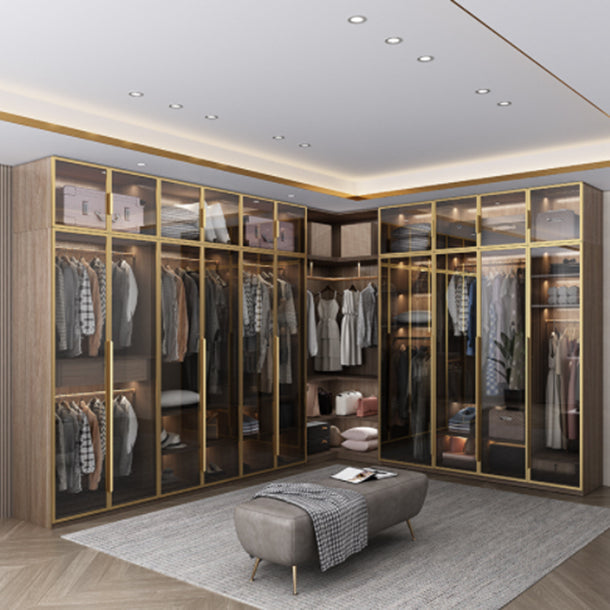 Contemporary Style Wardrobe Natural Colour Wooden Wardrobe Closet