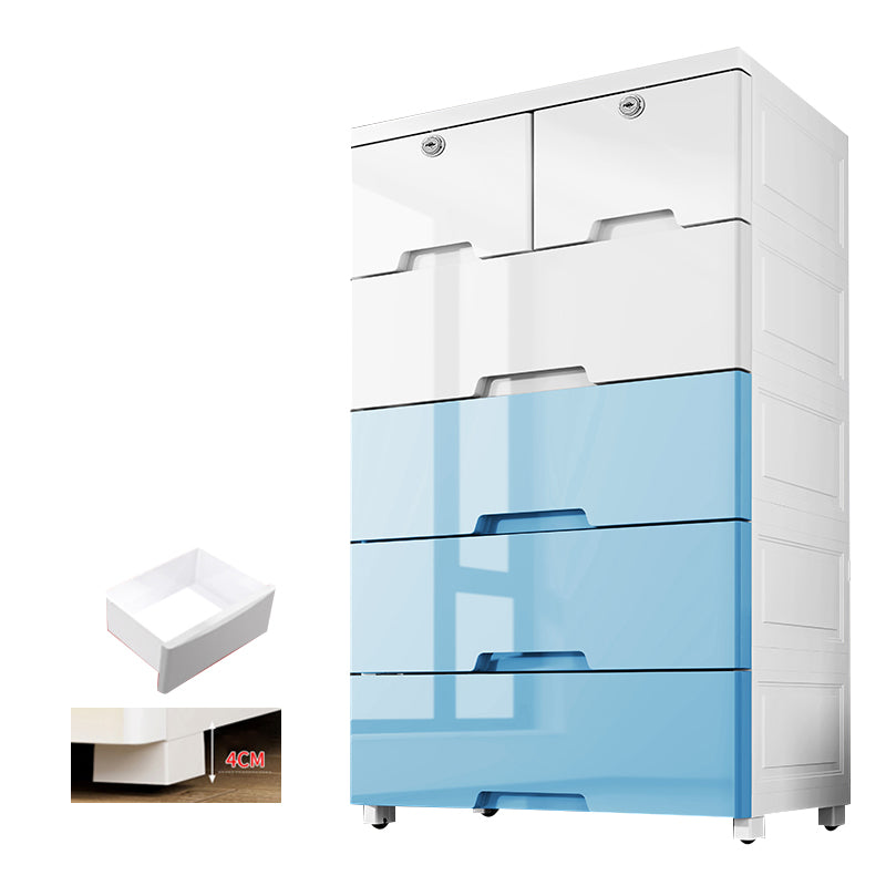 Plastic Storage Cabinet Modern Non-Hanging Wardrobe Armoire for Home