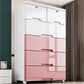 Plastic Storage Cabinet Modern Non-Hanging Wardrobe Armoire for Home