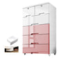 Plastic Storage Cabinet Modern Non-Hanging Wardrobe Armoire for Home
