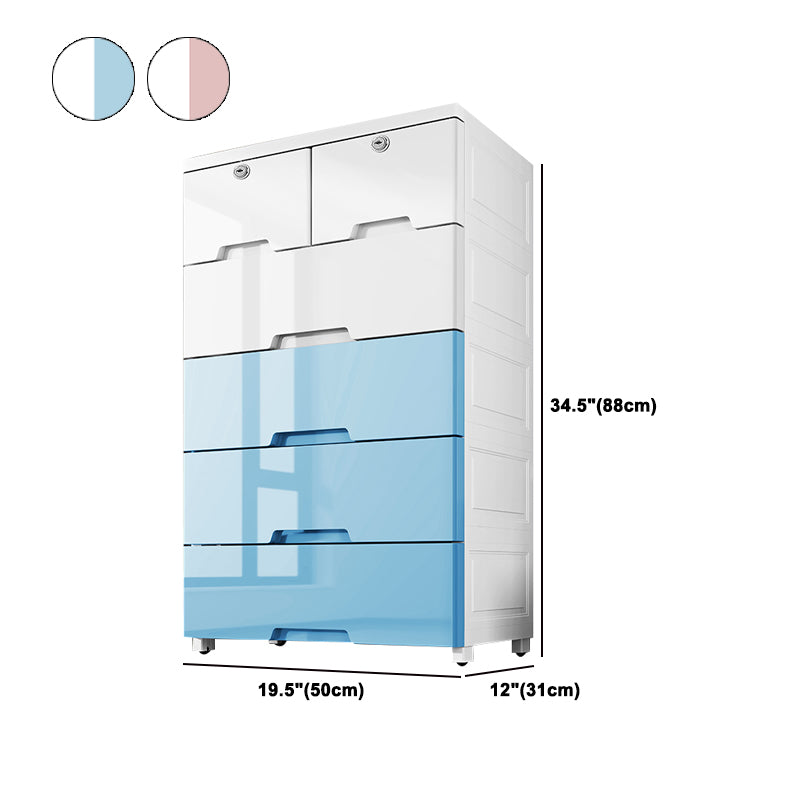 Plastic Storage Cabinet Modern Non-Hanging Wardrobe Armoire for Home