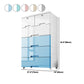 Plastic Storage Cabinet Modern Non-Hanging Wardrobe Armoire for Home