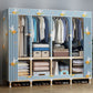 Contemporary Style Wardrobe Solid Wood Wardrobe Closet with Garment Rod