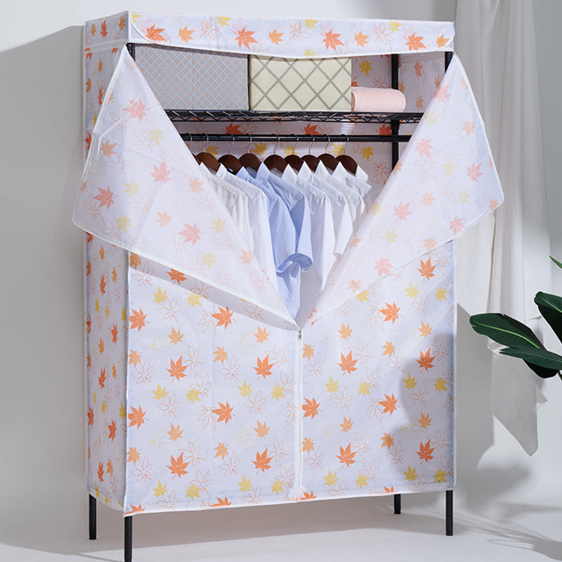 Placard de garde-robe en métal de style contemporain avec étagères réglables