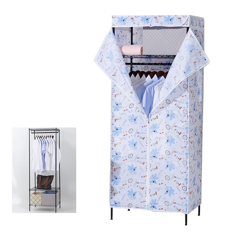 Placard de garde-robe en métal de style contemporain avec étagères réglables