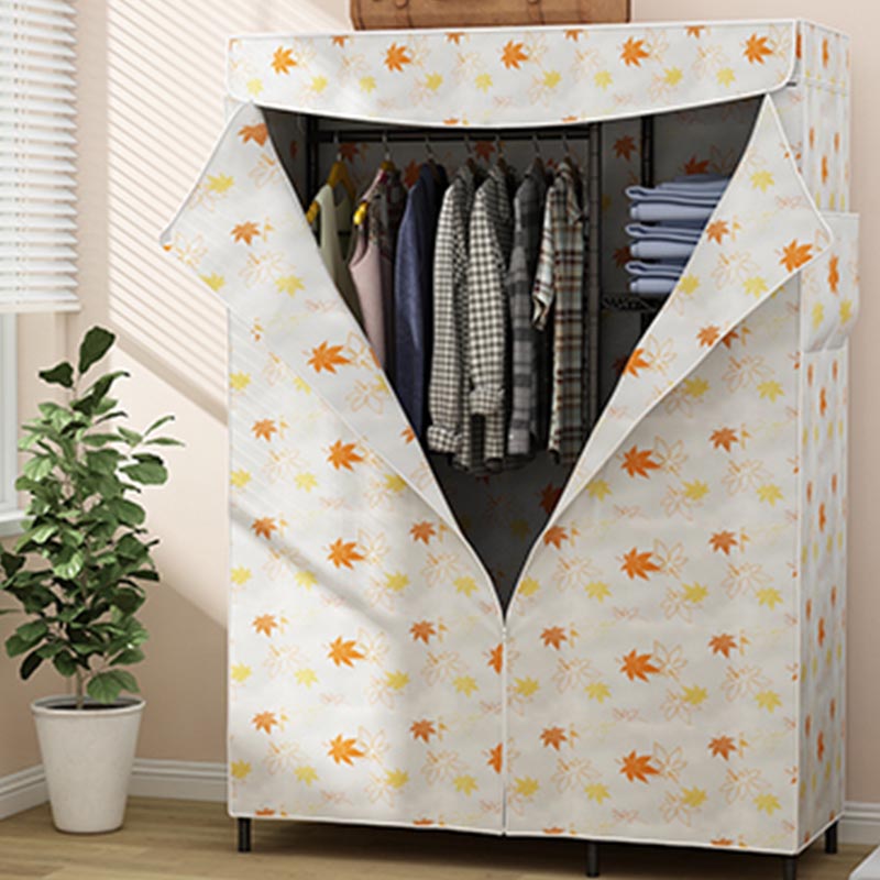 Placard de garde-robe en métal de style contemporain avec étagères réglables