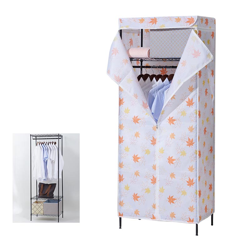 Placard de garde-robe en métal de style contemporain avec étagères réglables