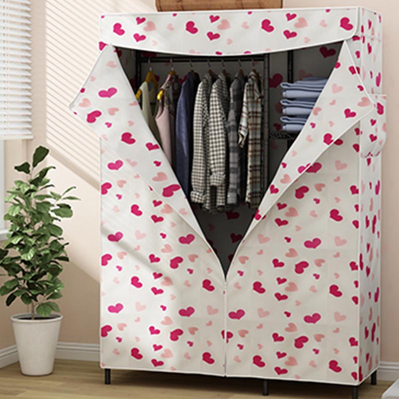 Placard de garde-robe en métal de style contemporain avec étagères réglables