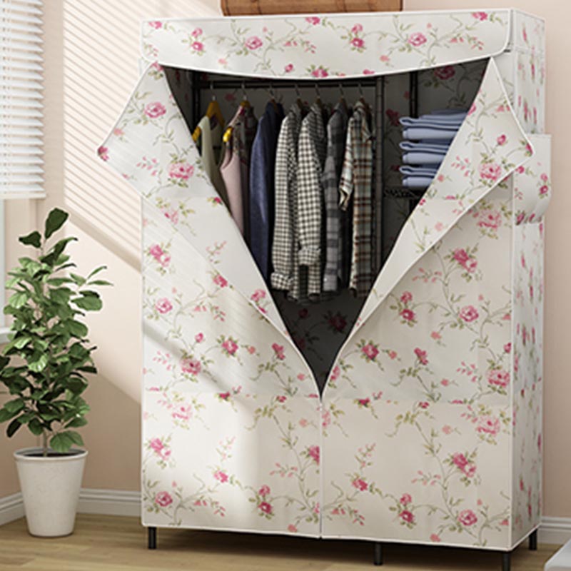 Placard de garde-robe en métal de style contemporain avec étagères réglables