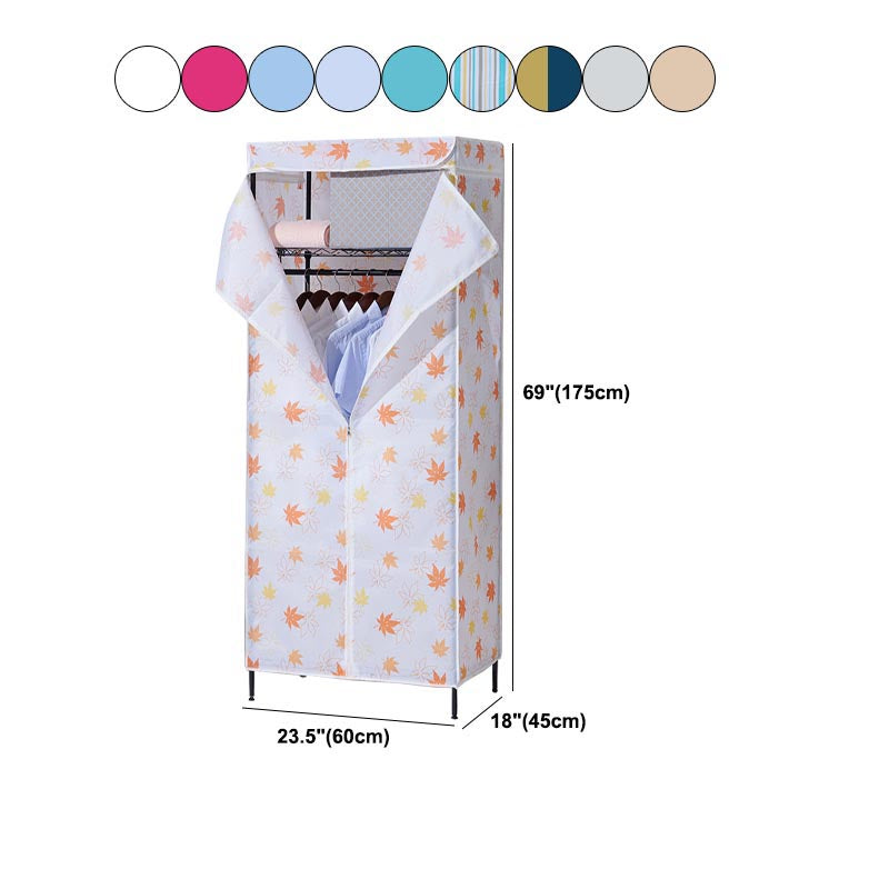 Placard de garde-robe en métal de style contemporain avec étagères réglables