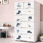 Contemporary Style Non-Hanging Armoire White Colour Plastic Wardrobe Closet