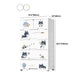 Contemporary Style Non-Hanging Armoire White Colour Plastic Wardrobe Closet
