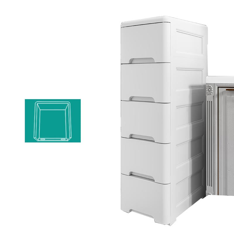Armadio per armadio per armadio in plastica bianca con cassetto