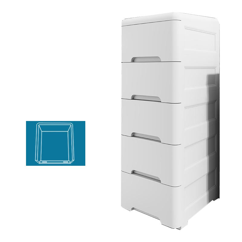 Armadio per armadio per armadio in plastica bianca con cassetto