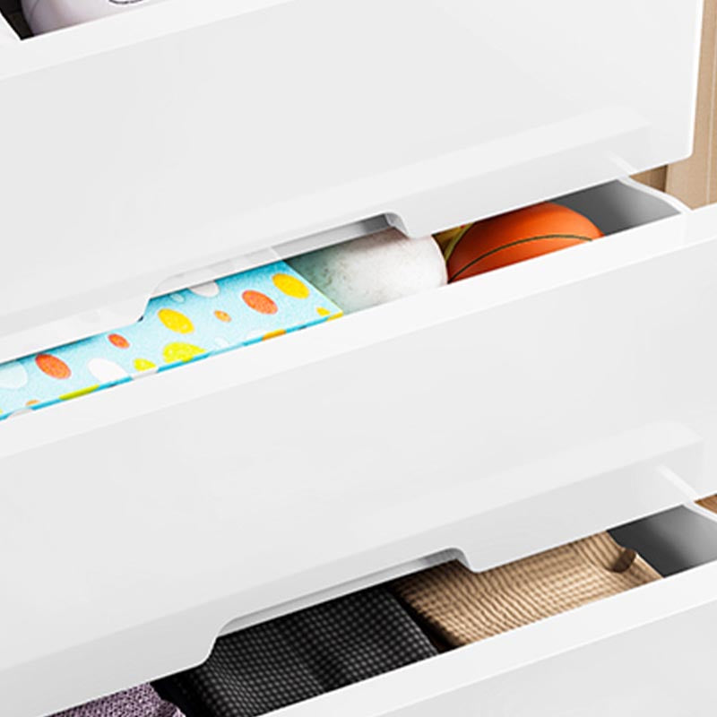 Armadio per armadio per armadio in plastica bianca con cassetto