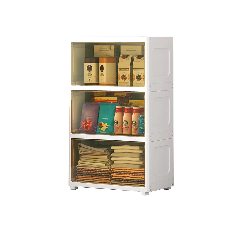 Contemporary Storage Cabinet Plastic Wardrobe Closet for Bedroom 21.7"L x 12.6"W x 35.8"H Tan Clearhalo 'Armoires & Wardrobes' 'armoires_wardrobes' 'Bedroom Furniture' 'furn' 'furn_armoires_wardrobes' 'Furniture' 5816006