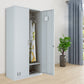 Modern Style Wardrobe Gray Colour Metal Wardrobe Closet with Locks Clearhalo 'Armoires & Wardrobes' 'armoires_wardrobes' 'Bedroom Furniture' 'furn' 'furn_armoires_wardrobes' 'Furniture' 5816029
