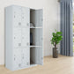 Modern Style Wardrobe Gray Colour Metal Wardrobe Closet with Locks Clearhalo 'Armoires & Wardrobes' 'armoires_wardrobes' 'Bedroom Furniture' 'furn' 'furn_armoires_wardrobes' 'Furniture' 5816034