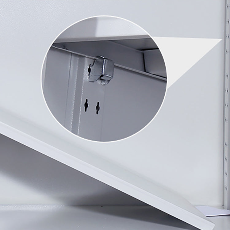 Modern Style Wardrobe Gray Colour Metal Wardrobe Closet with Locks Clearhalo 'Armoires & Wardrobes' 'armoires_wardrobes' 'Bedroom Furniture' 'furn' 'furn_armoires_wardrobes' 'Furniture' 5816042