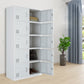 Modern Style Wardrobe Gray Colour Metal Wardrobe Closet with Locks Clearhalo 'Armoires & Wardrobes' 'armoires_wardrobes' 'Bedroom Furniture' 'furn' 'furn_armoires_wardrobes' 'Furniture' 5816050