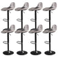 Contemporary Adjustable Height Barstool Faux Leather Swivel Bar Stools