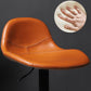 Contemporary Adjustable Height Barstool Faux Leather Swivel Bar Stools