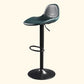 Contemporary Adjustable Height Barstool Faux Leather Swivel Bar Stools