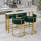 Glam Fabric Upholstered Counter Stool Bucket Seat Low Back Counter Chair