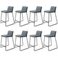 Scandinavian Black Iron Base Barstool Fabric and Faux Leather Bar Stools Grey 8 Piece Set Clearhalo 'Bar Furniture' 'Bar Stools' 'bar_stools' 'furn' 'furn_bar_stools' 'Furniture' 'Kitchen & Dining Furniture' 5816208
