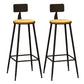 Industrial Metal Bar-stool with Black Base Round Low Back Counter-height Stool for Shop 2 Piece Set Non-Upholstered Clearhalo 'Bar Furniture' 'Bar Stools' 'bar_stools' 'furn' 'furn_bar_stools' 'Furniture' 'Kitchen & Dining Furniture' 5816343