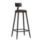 Industrial Metal Bar-stool with Black Base Round Low Back Counter-height Stool for Shop Clearhalo 'Bar Furniture' 'Bar Stools' 'bar_stools' 'furn' 'furn_bar_stools' 'Furniture' 'Kitchen & Dining Furniture' 5816344