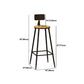 Industrial Metal Bar-stool with Black Base Round Low Back Counter-height Stool for Shop Clearhalo 'Bar Furniture' 'Bar Stools' 'bar_stools' 'furn' 'furn_bar_stools' 'Furniture' 'Kitchen & Dining Furniture' 5816354