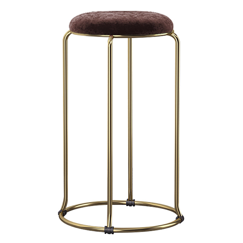 Scandinavian Stackable Armless Bar Stools Round Seat Backless Barstool