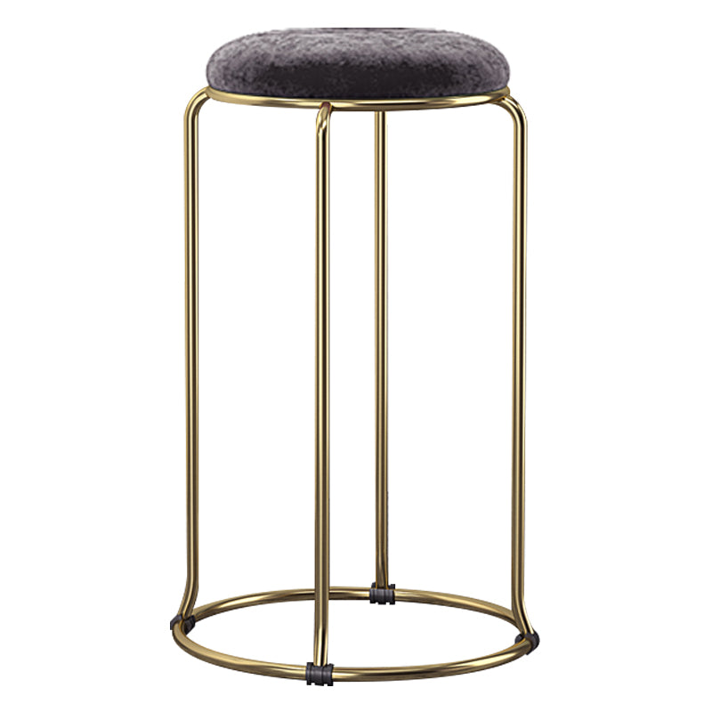 Scandinavian Stackable Armless Bar Stools Round Seat Backless Barstool