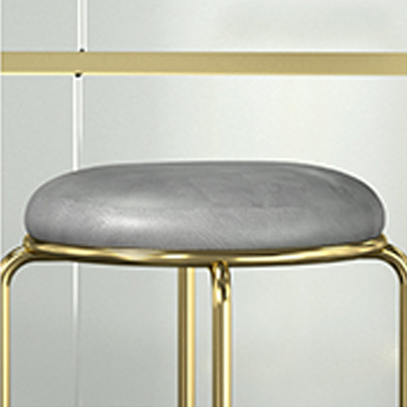 Scandinavian Stackable Armless Bar Stools Round Seat Backless Barstool