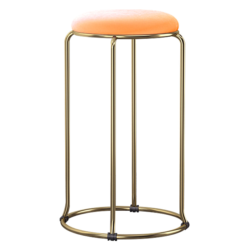 Scandinavian Stackable Armless Bar Stools Round Seat Backless Barstool