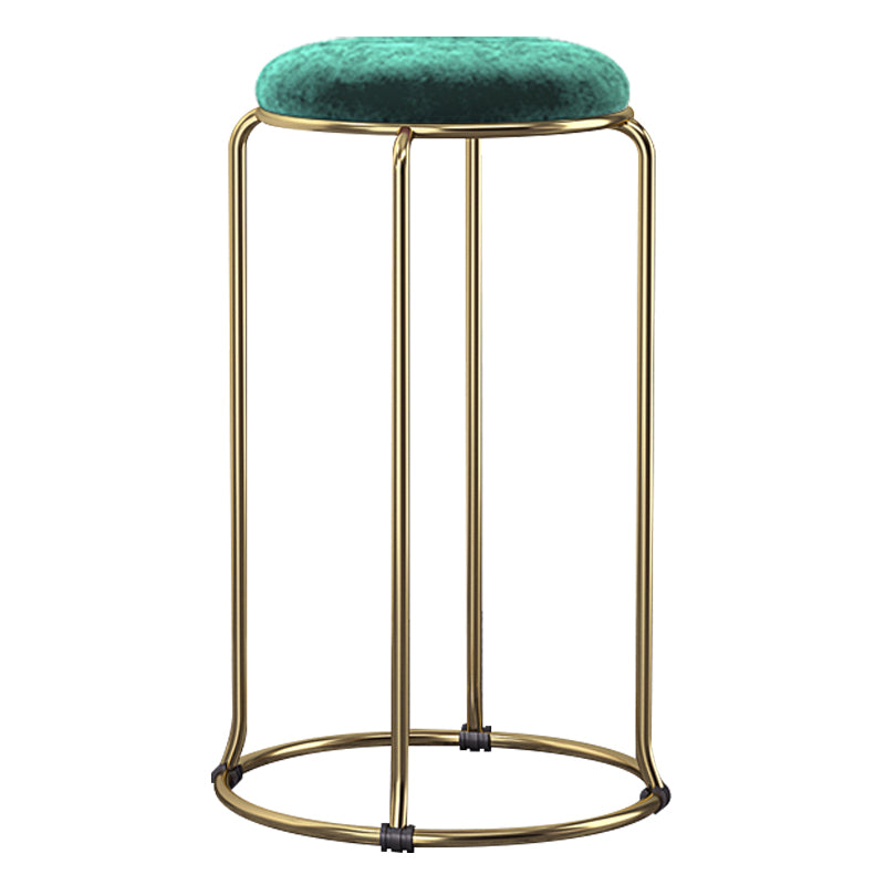Scandinavian Stackable Armless Bar Stools Round Seat Backless Barstool