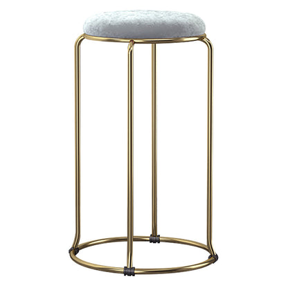 Scandinavian Stackable Armless Bar Stools Round Seat Backless Barstool